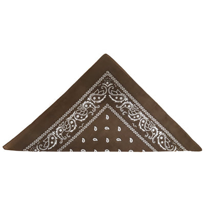 Brown Paisley Bandanas (pack of 12)