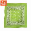 Green Paisley Bandanas (pack of 12)