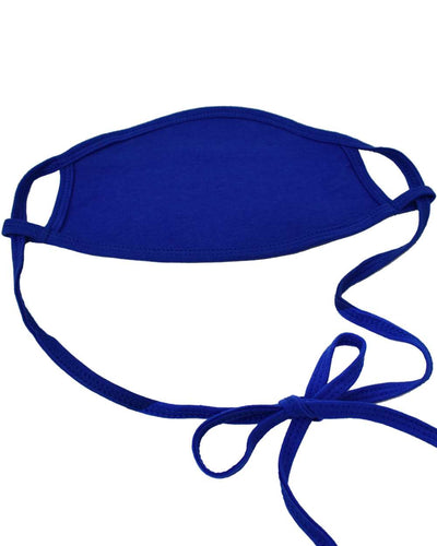 10 masques ajustables triple couche 100 % coton antimicrobien - Bleu