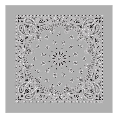 Grey Paisley Bandanas (pack of 12)