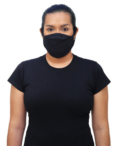 Lot de 24 masques Gildan en coton pour adultes, noirs.