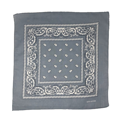 Grey Paisley Bandanas (pack of 12)