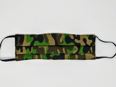 Masque en coton fabriqué au Canada - Adulte, camouflage vert