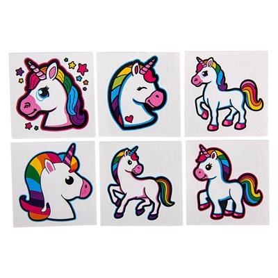 Tatouages ​​Licorne (Paquet de 72)