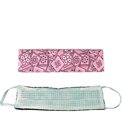 Masque rose à motifs cachemire - Adulte