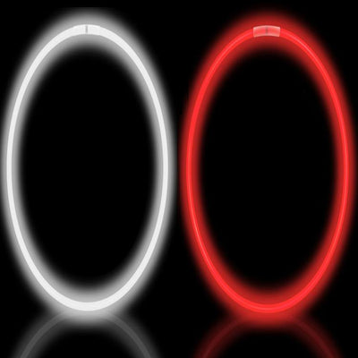Colliers phosphorescents rouges et blancs (100 au total)