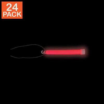 6" Red Premium Glow Sticks (pack of 24)