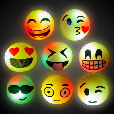 Flashing Emoticon Rings (pack of 24)