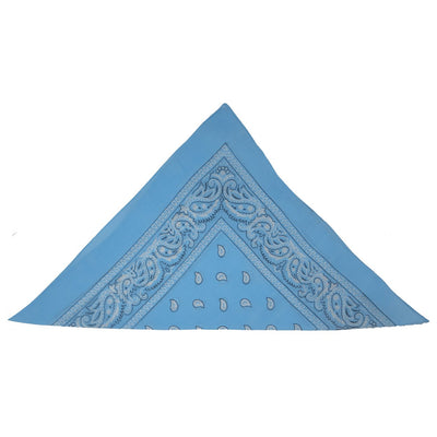 Light Blue Paisley Bandana (pack of 12)